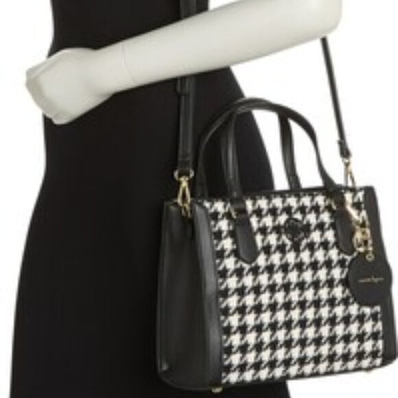 Nanette Lepore Vegan Leather Ansel Houndstooth Crossbody NWT - Picture 1 of 8
